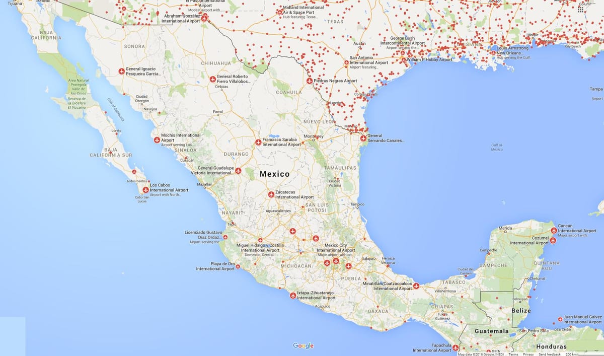 aeroportos México mapa
