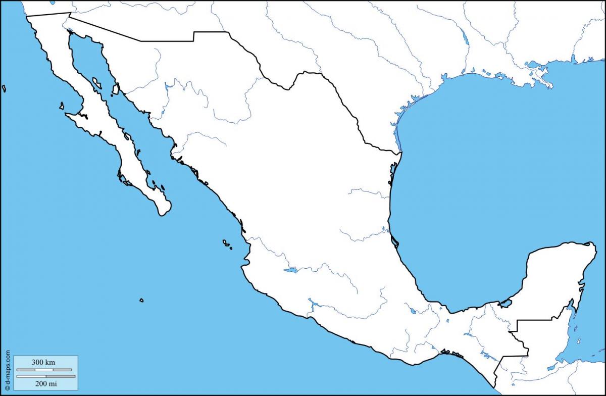 mapa contorno de México