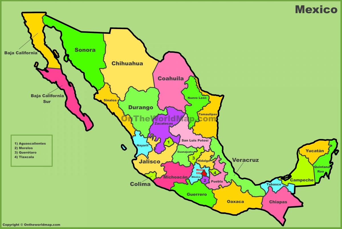 estado mapa de México