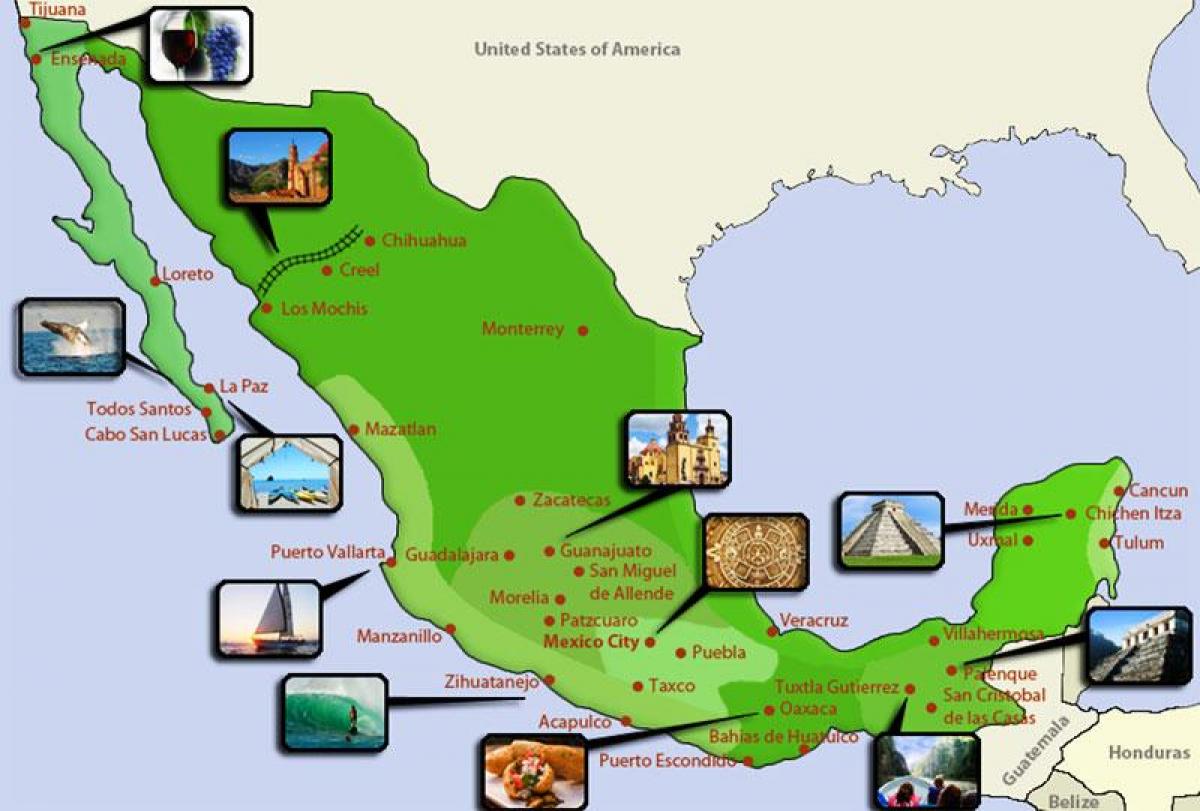 Mexico Mapa Turistico Mapa Turistico Do Mexico America Central Images ...