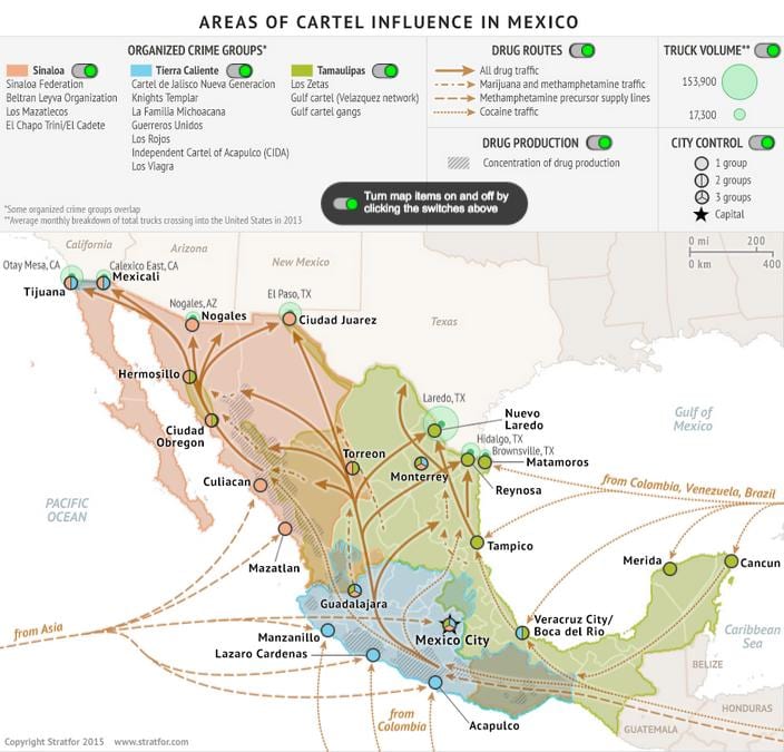 México taxa de criminalidade mapa