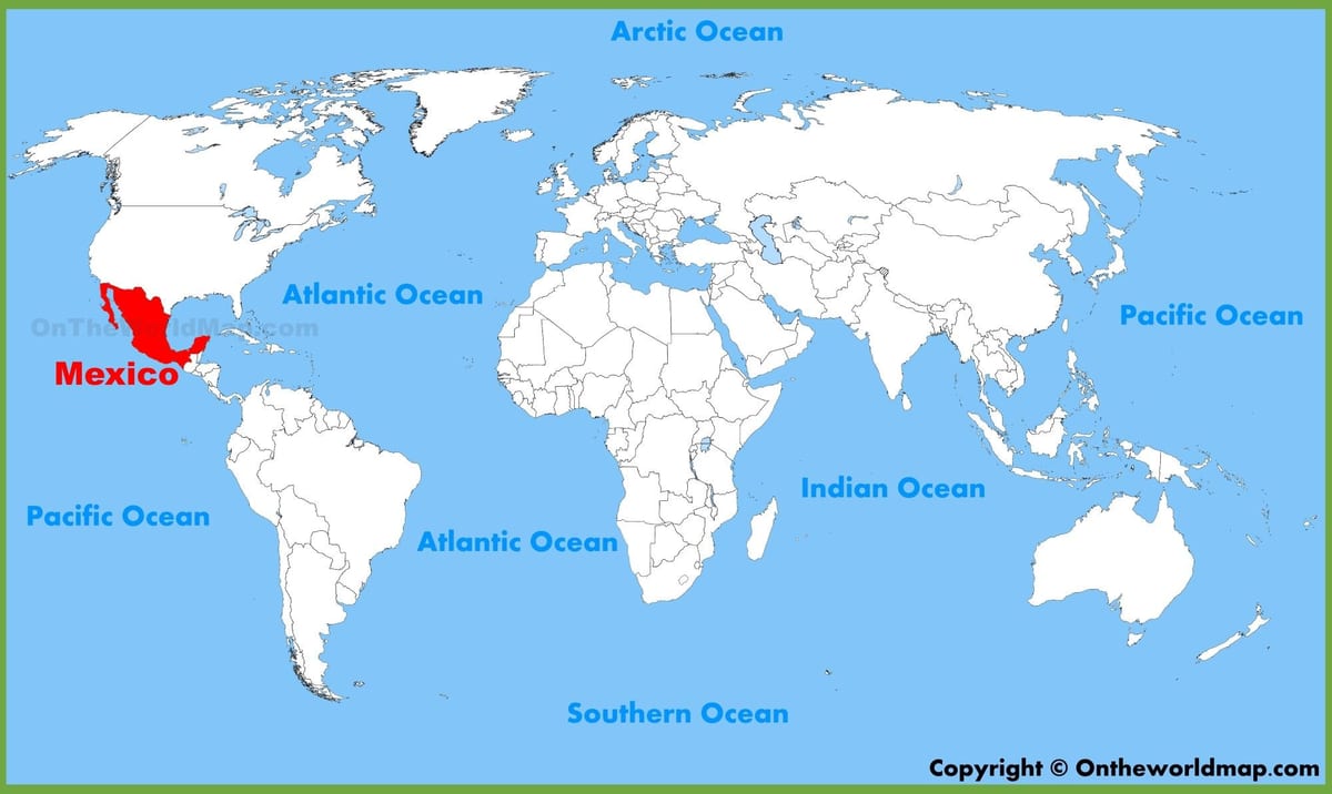 mapa do mundo México