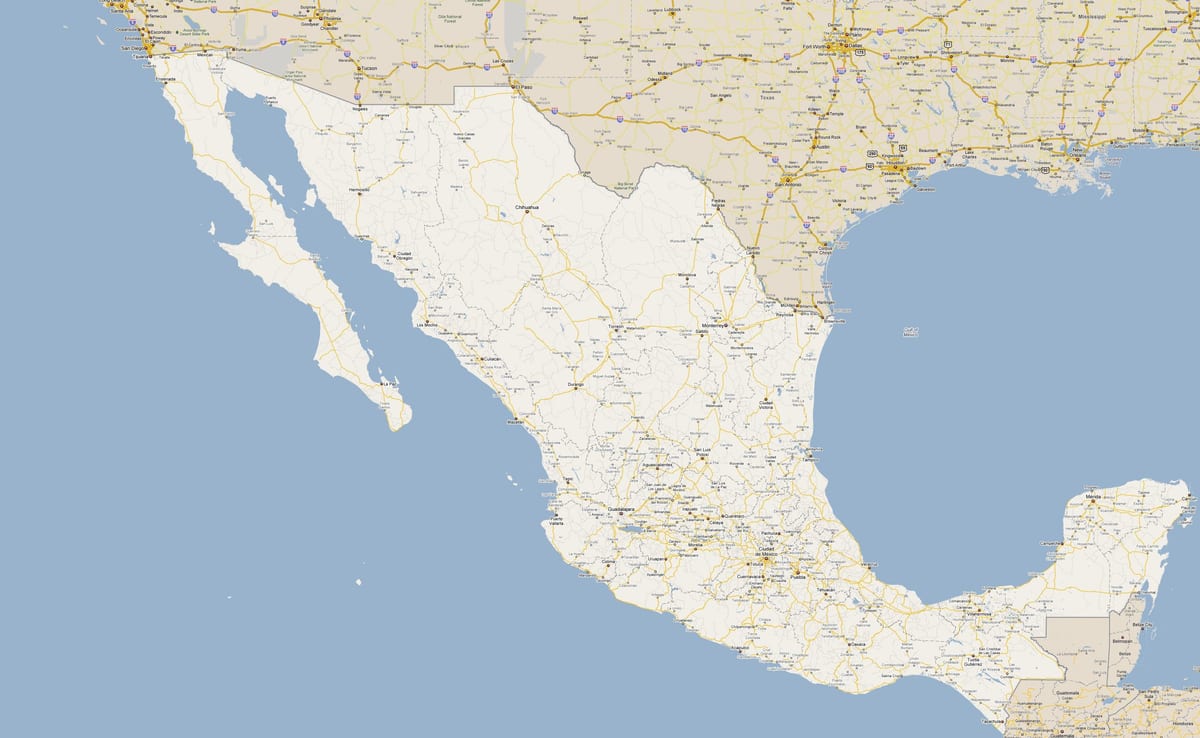 mapa de México estadio