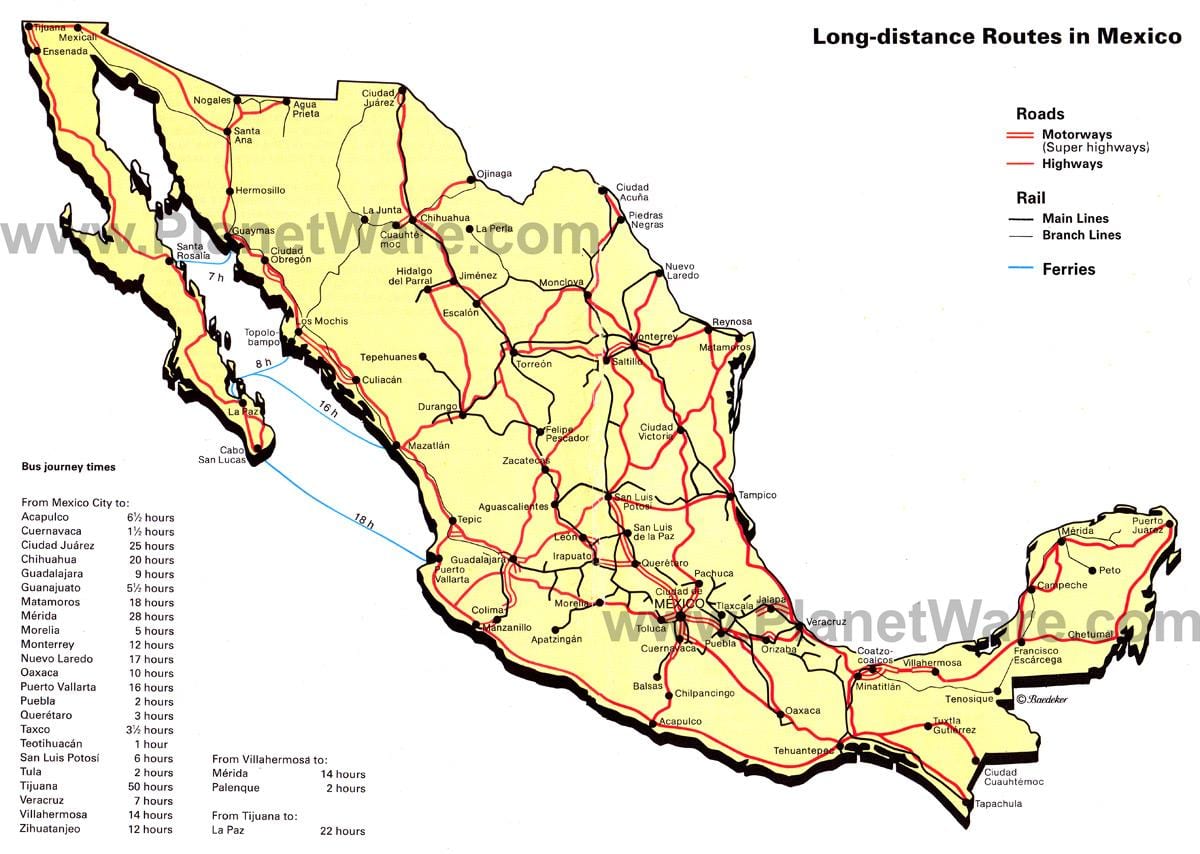 estrada mapa de México