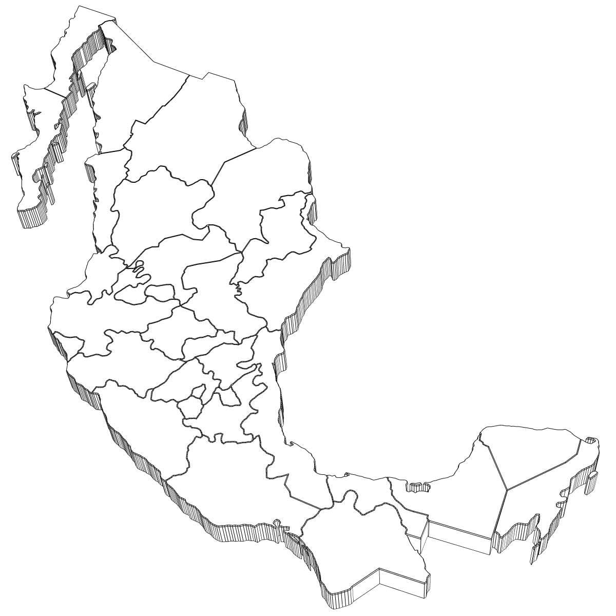 3d mapa de México
