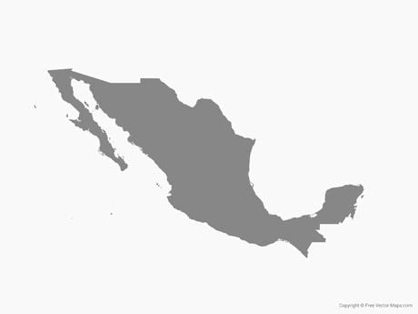 México vector mapa