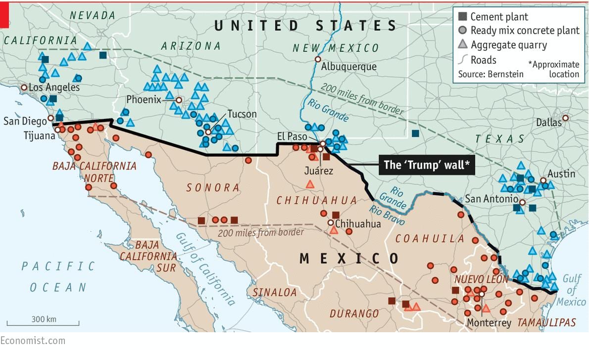 mapa de México parede