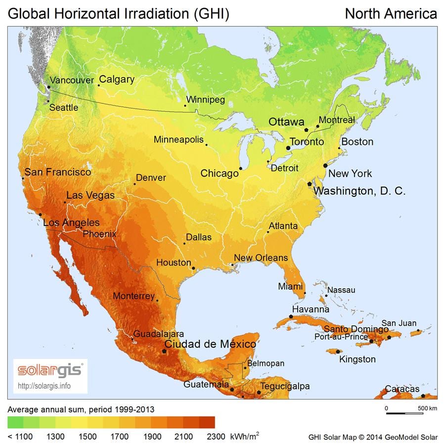 mapa de México sol