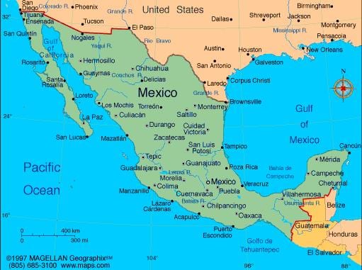 mapa de resorts en México