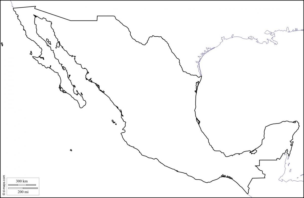 esbozo de mapa de México