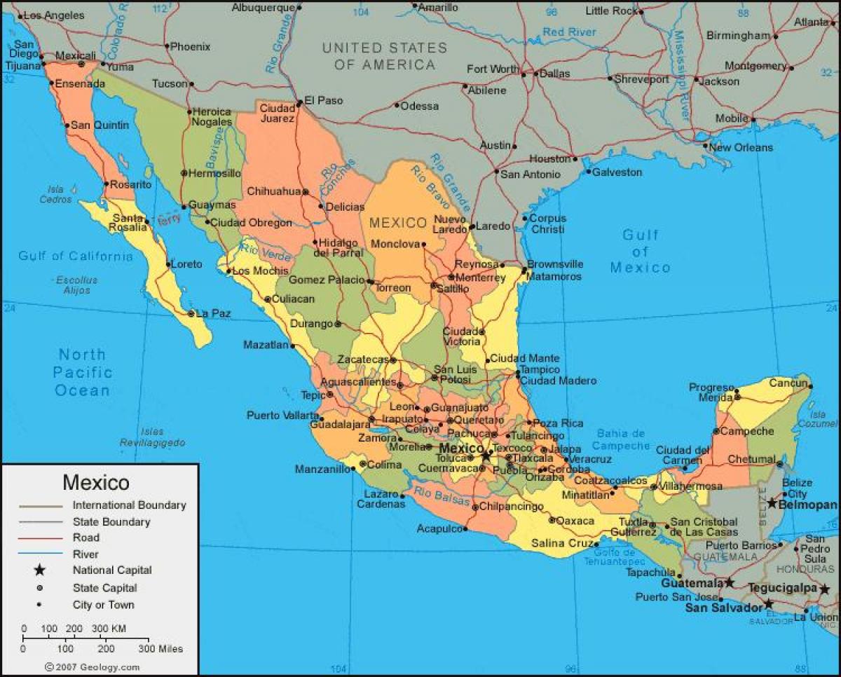 oeste de México mapa