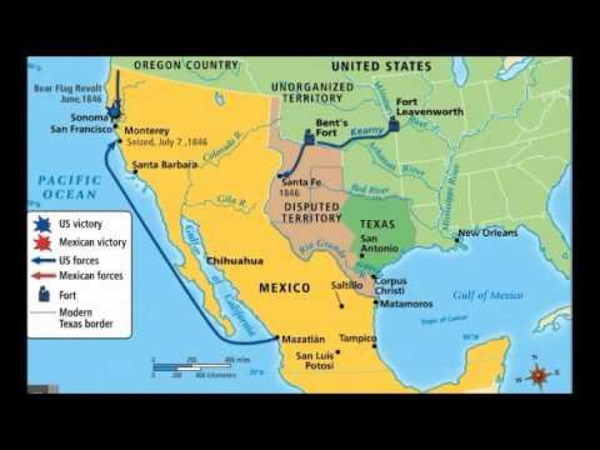 o mexicano guerra mapa