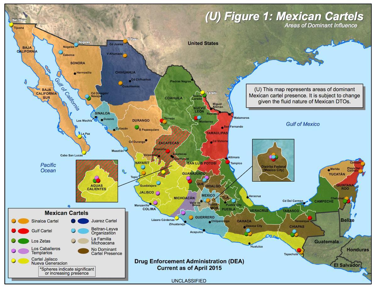 mexicano cartel mapa