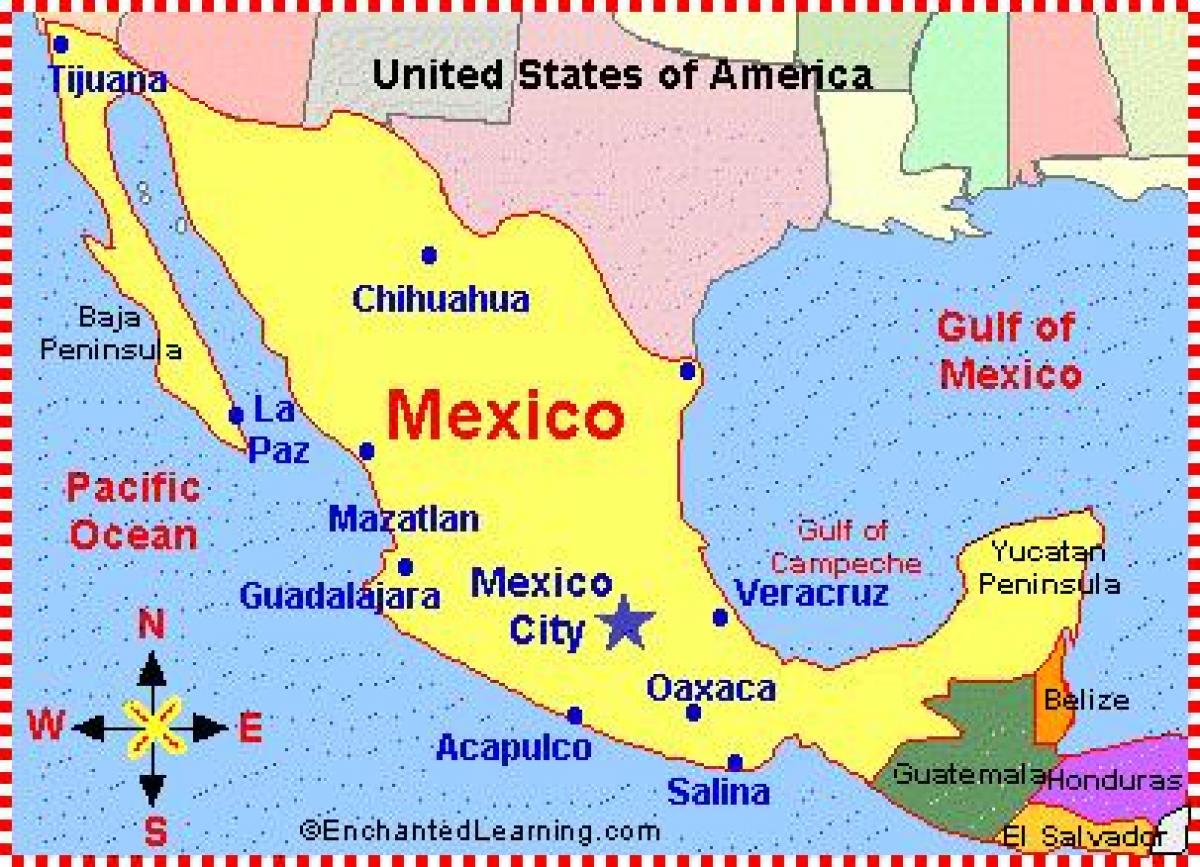 un mapa de México