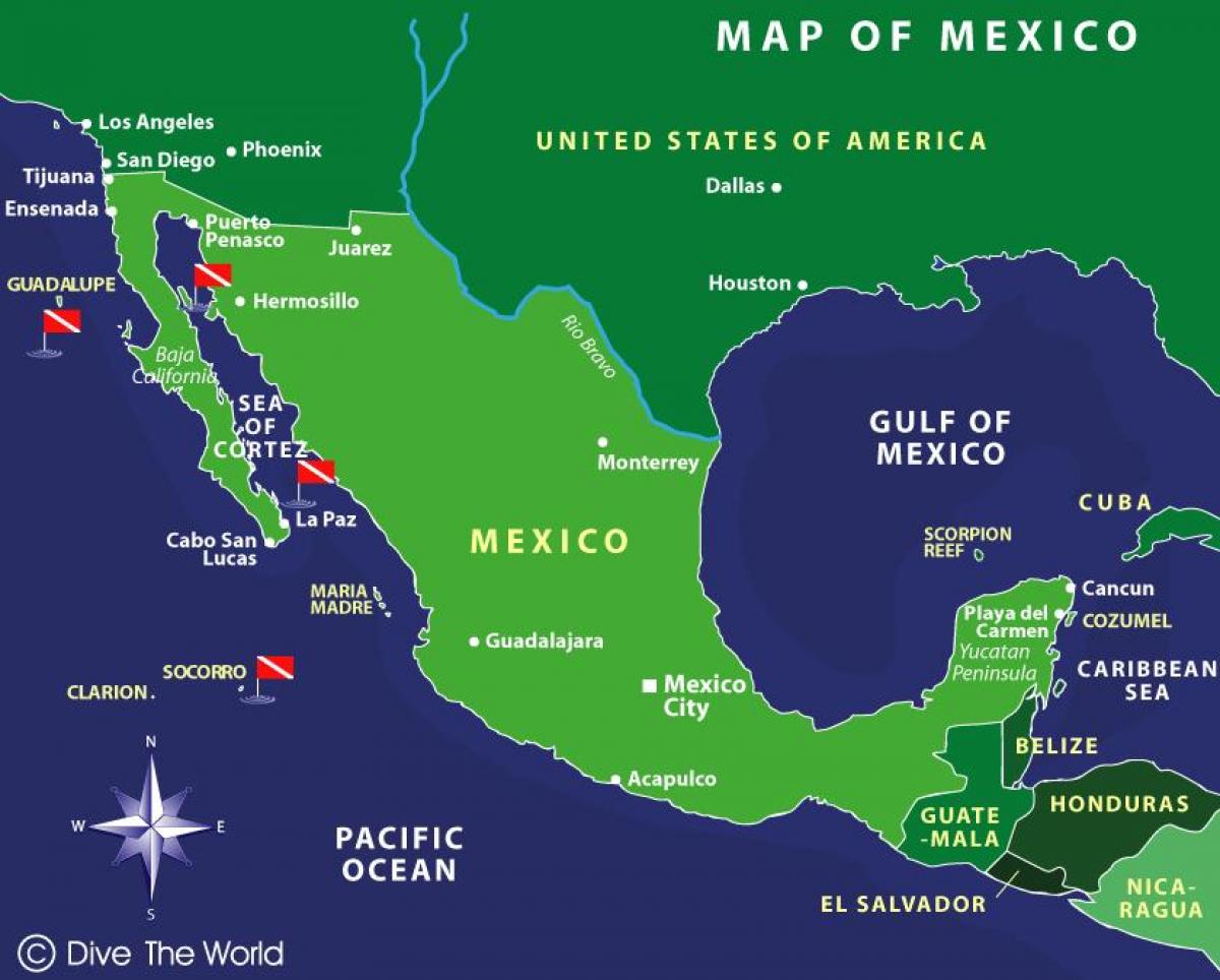 mapa de México illas