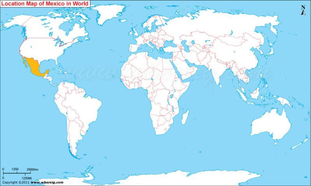 México mundo mapa de localización