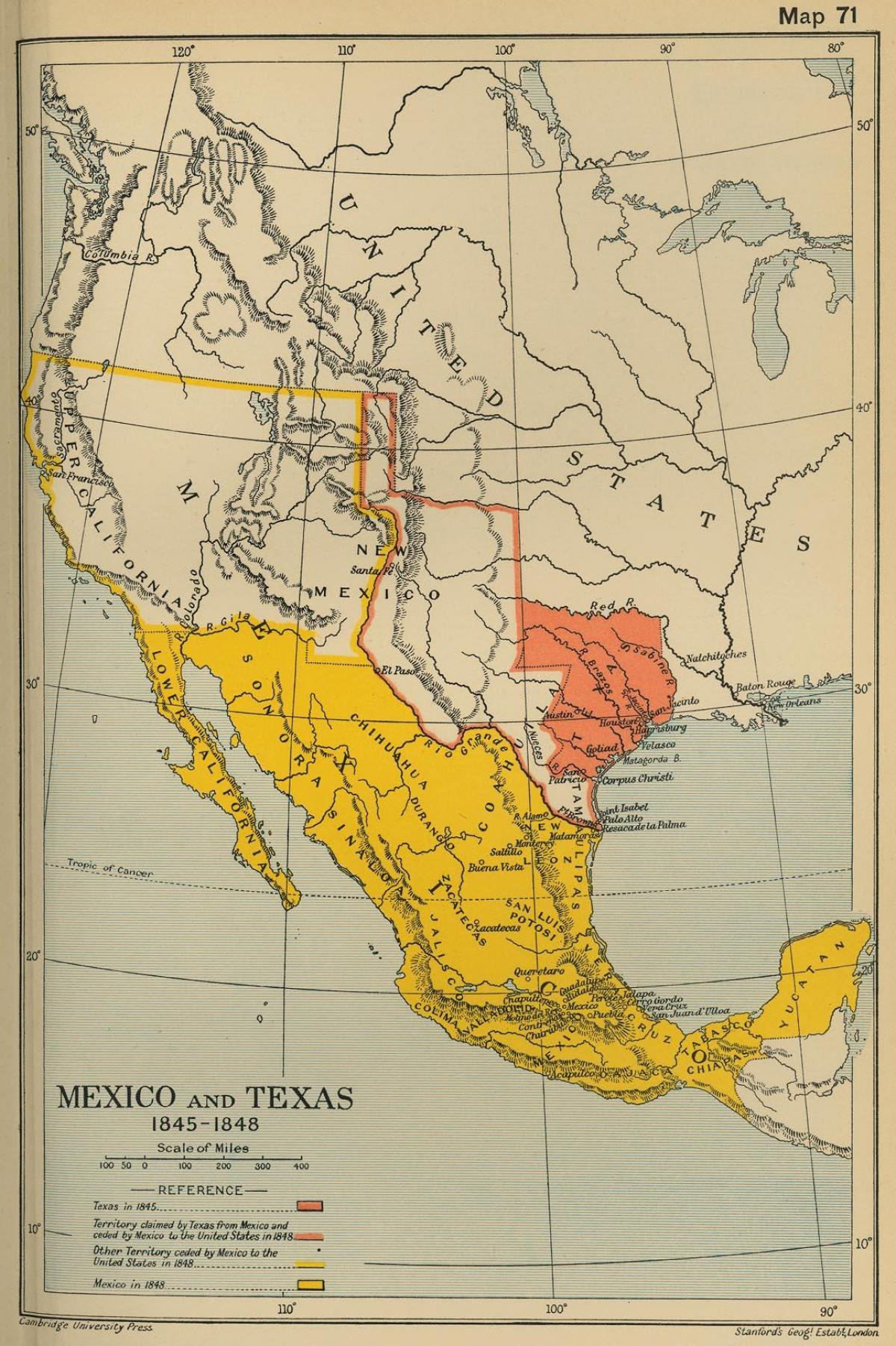 mapa de México 1700