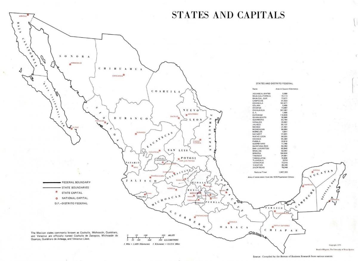 etiquetado mapa de México