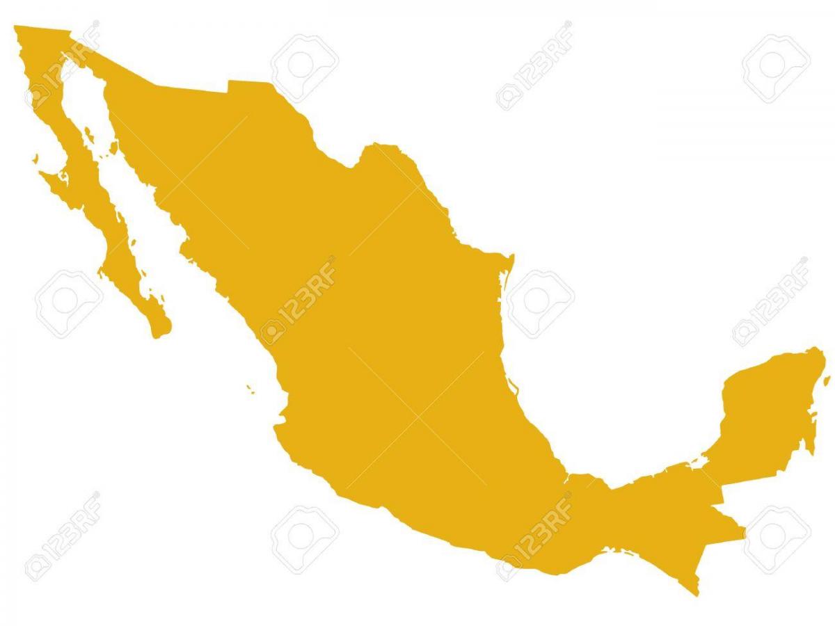 mapa de México silueta