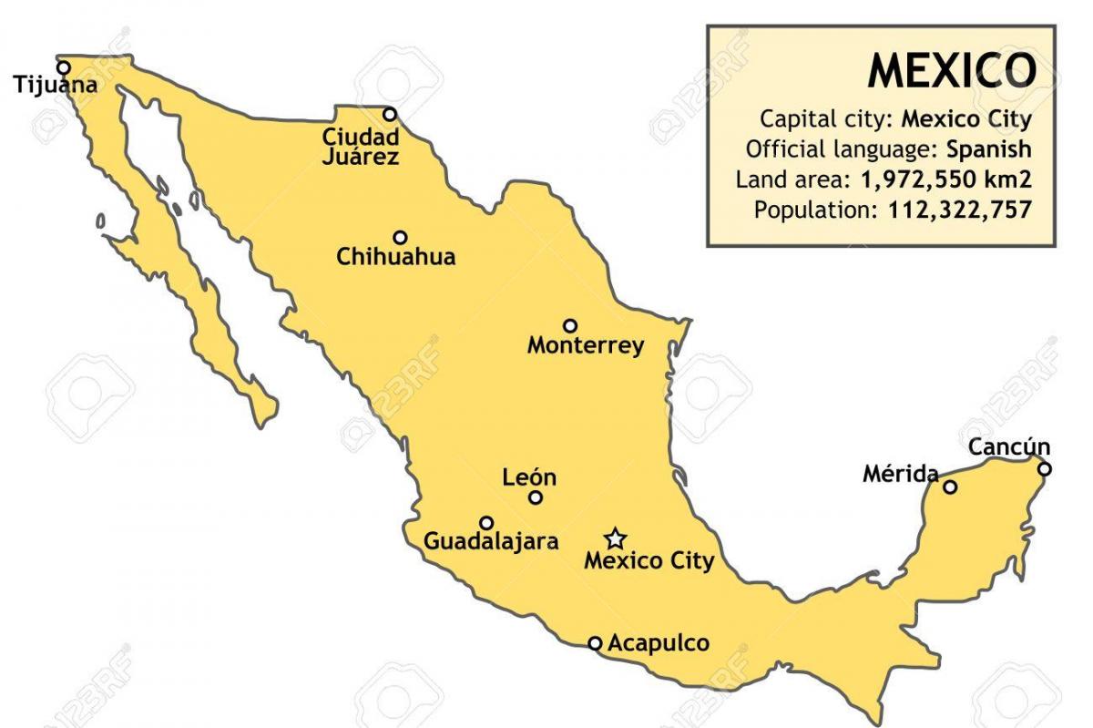 México mapa país
