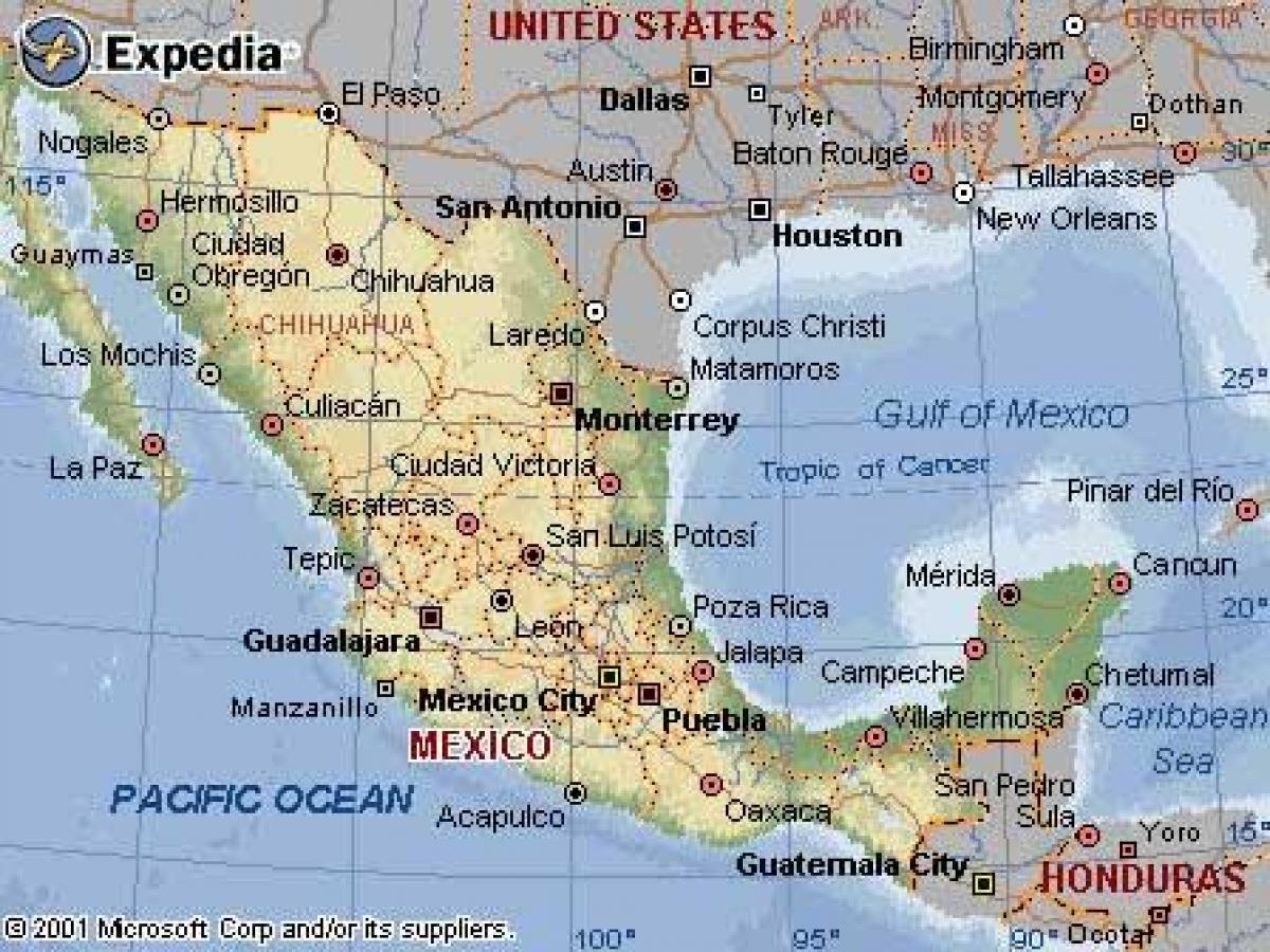 mexicano pirámides mapa