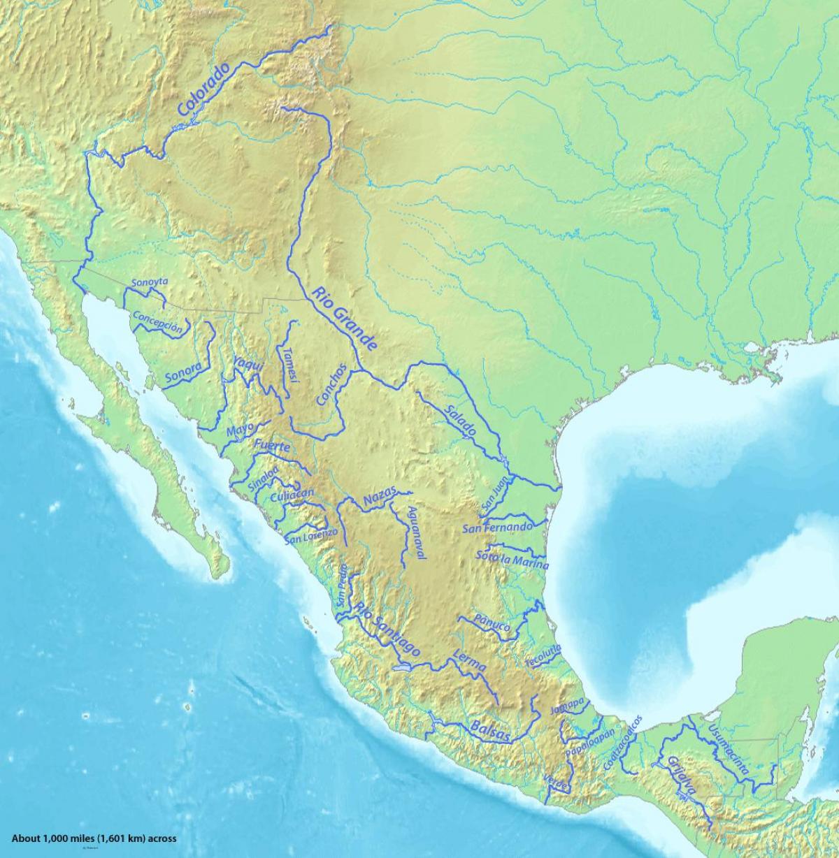 mapa de México río