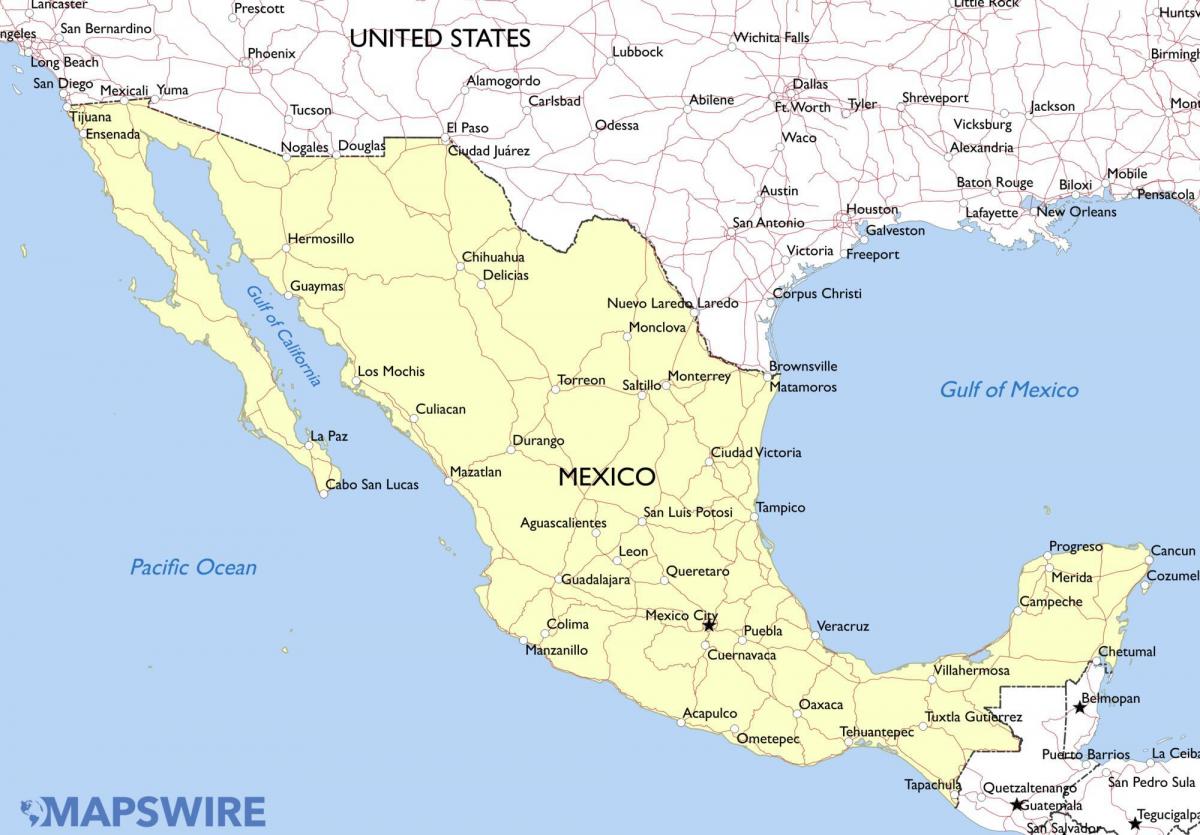 mapa de México eartquake