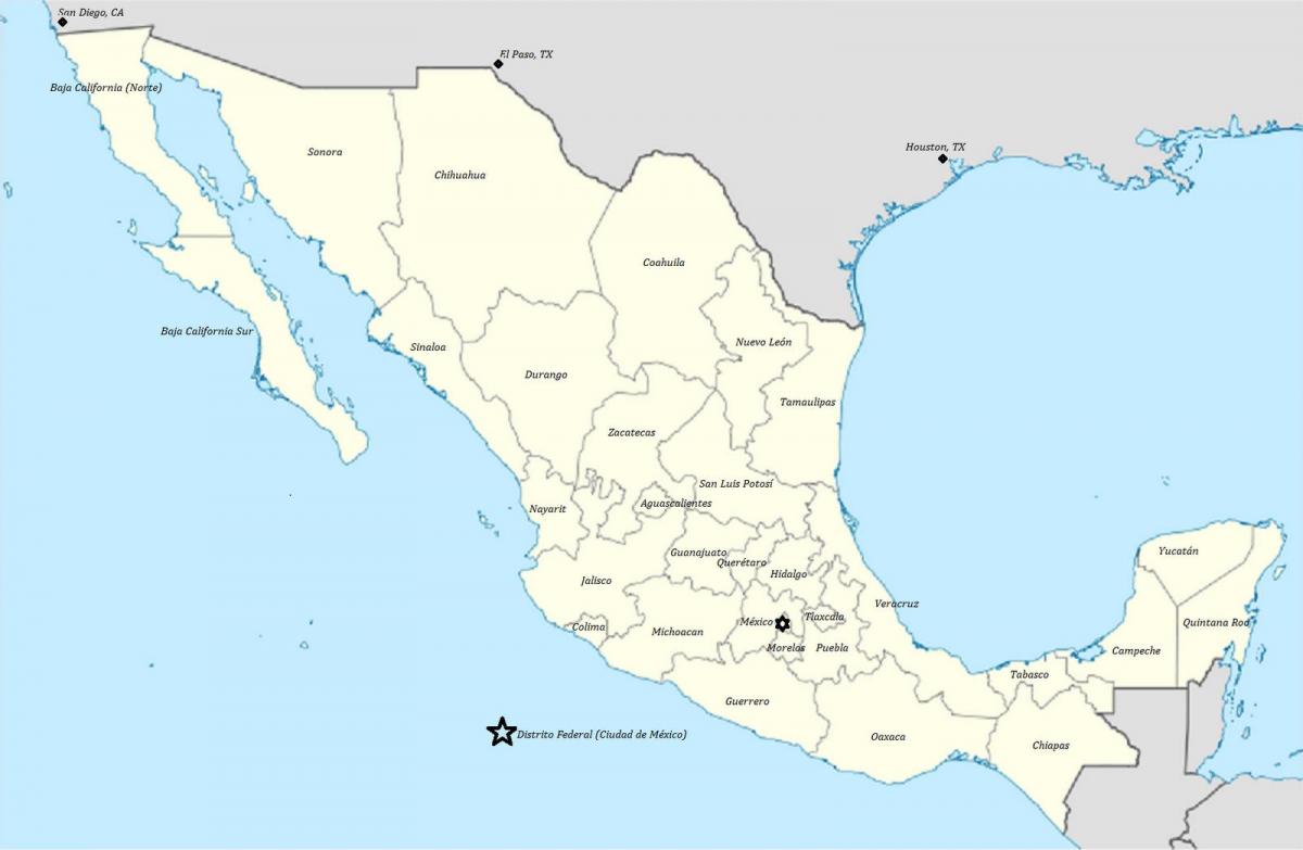 unidos de México mapa