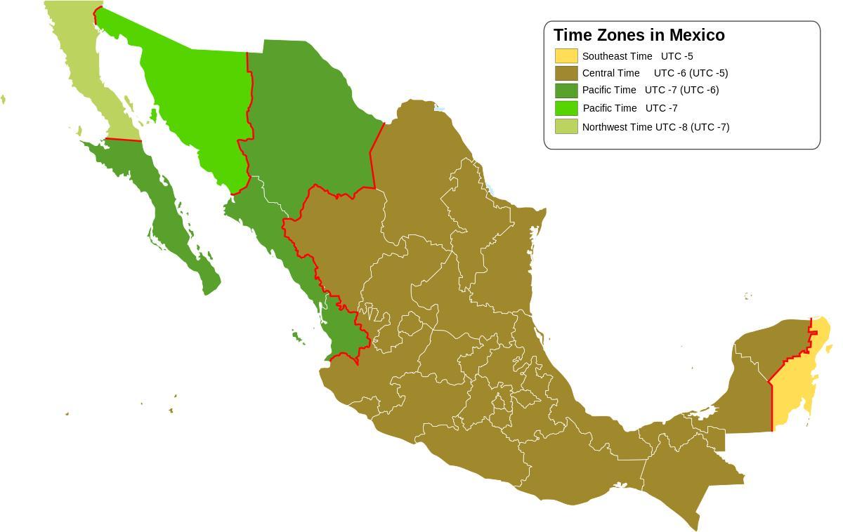 tempo de avisos mapa de México