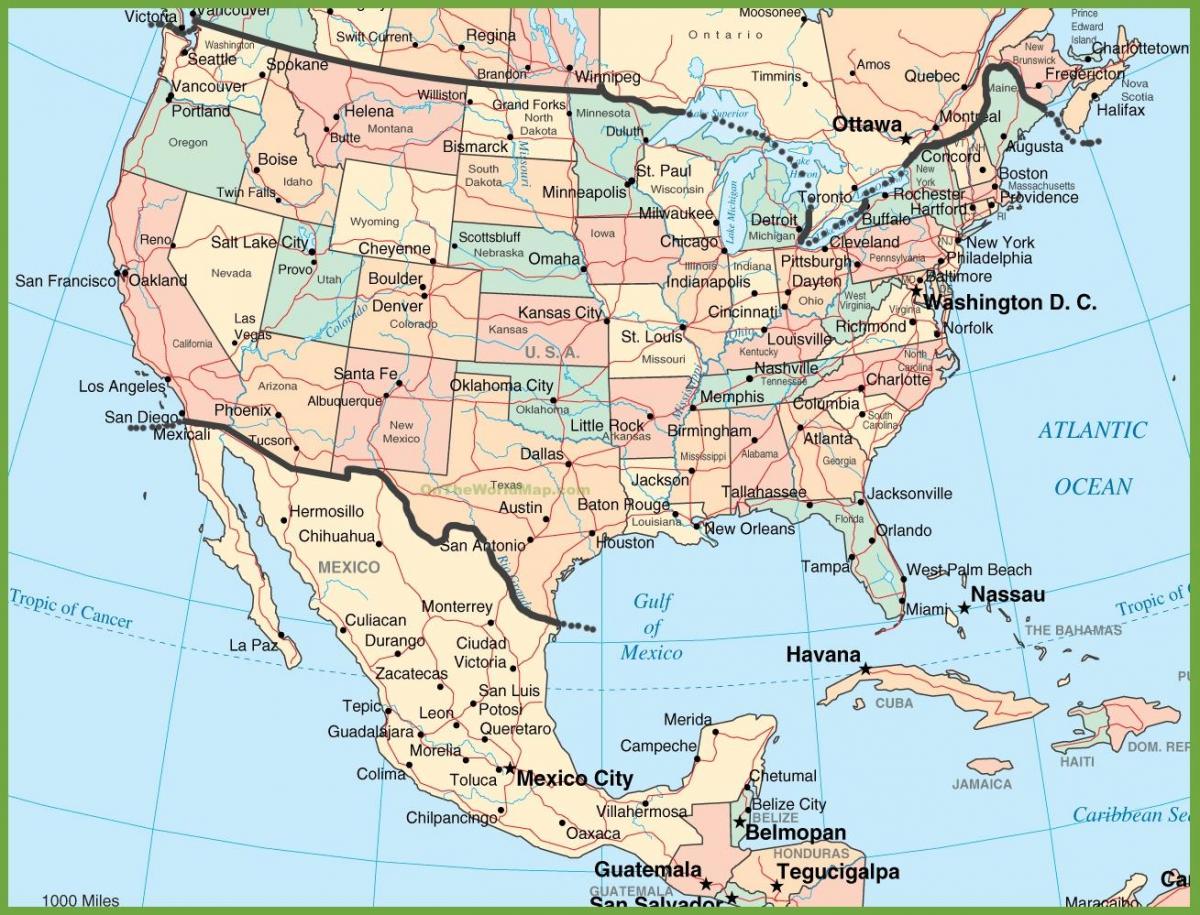 nós mapa con México