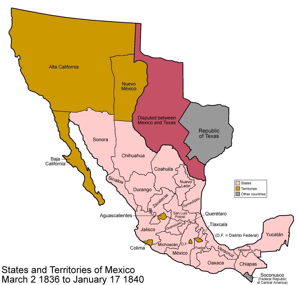 orixinal mexicano mapa