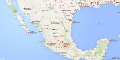 Aeroportos México mapa