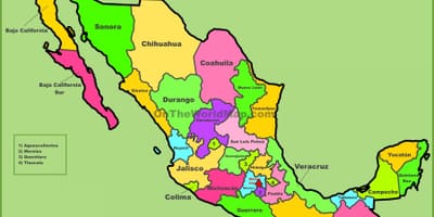 Estado mapa de México