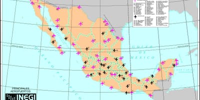 Mapa de México aeroportos