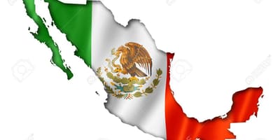 Mapa de México bandeira