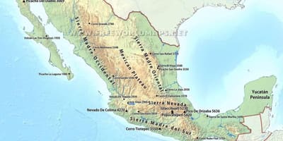 Mapa de México deserto