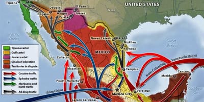 Mexicano guerra ás drogas mapa