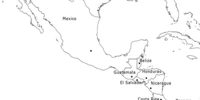 Mapa de México, américa central