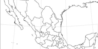 México mapa en branco