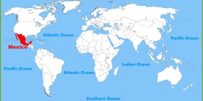 Mapa do mundo México