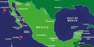 Mapa de México illas