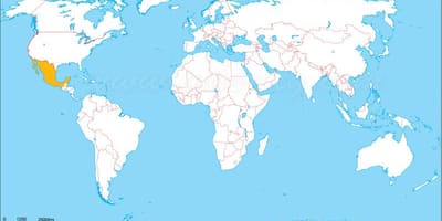 México mundo mapa de localización