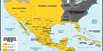 Mapa de México en 1800