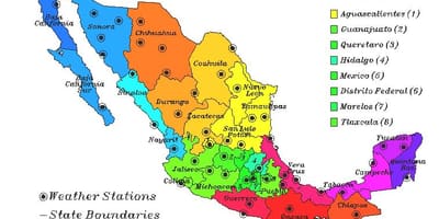 O tempo mapa de México