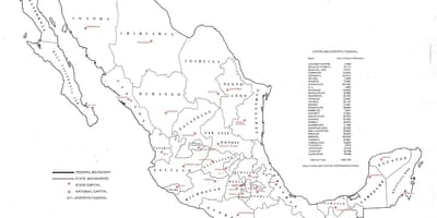 Etiquetado mapa de México