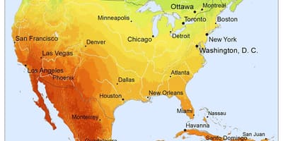 Mapa de México sol