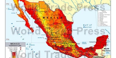 Mapa de México temperatura