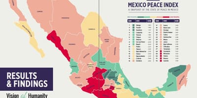 A violencia en México mapa
