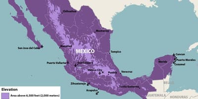 Mapa de México zika