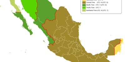 Tempo de avisos mapa de México